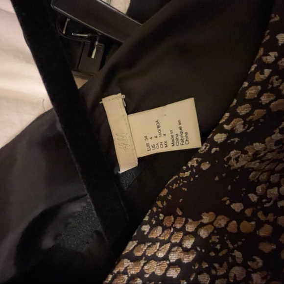 H&M brown metallic snake print dress size 4 - Picture 5 of 5